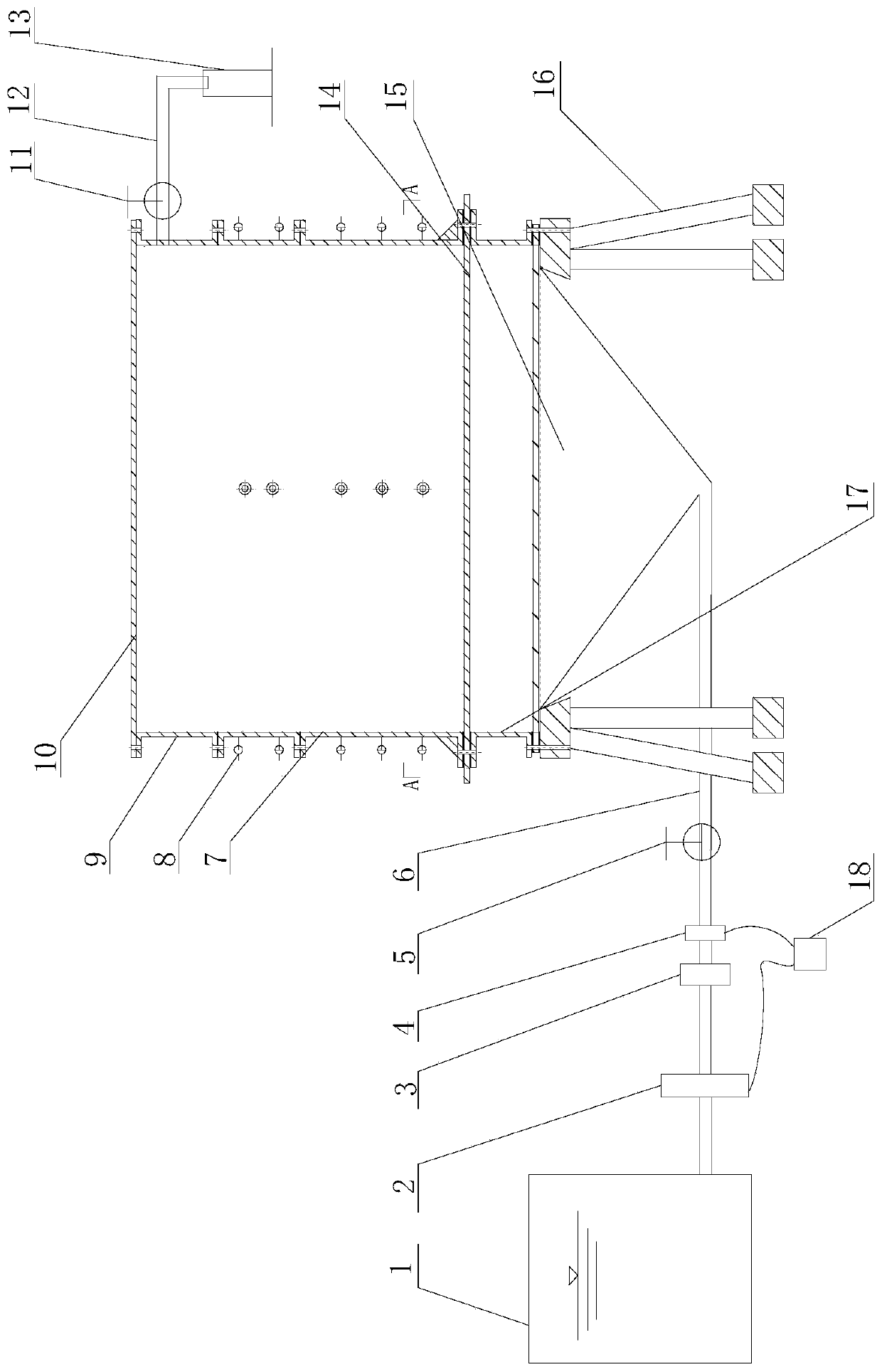 Large-scale original grade coarse granular soil vertical permeability deformation tester and test method