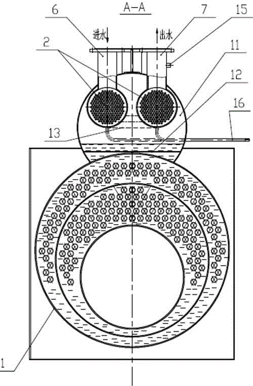 Heat exchanger vacuum hot water boiler