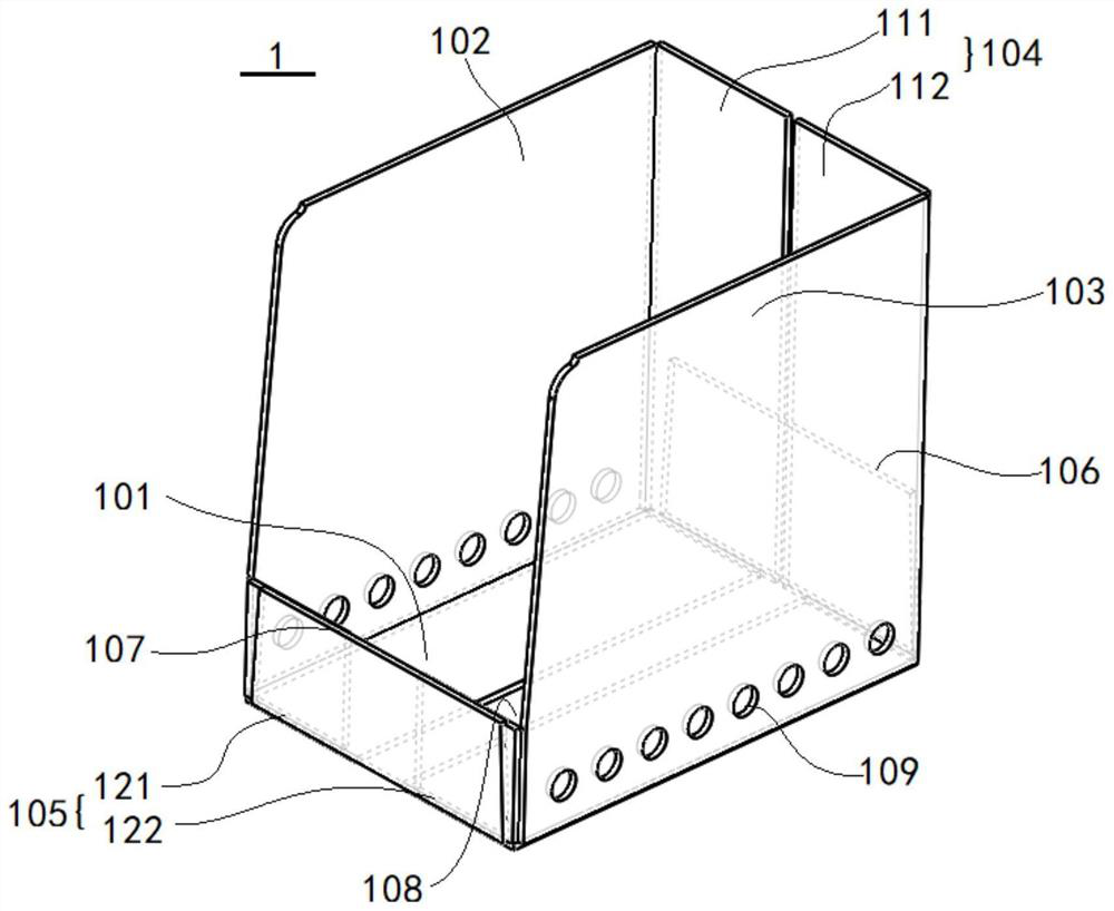 A kind of packing box and shelf