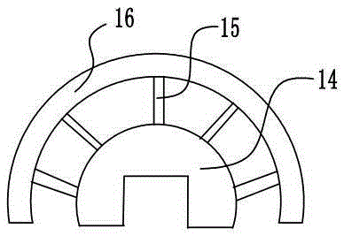 Supporting ring for hot-press gluing machine