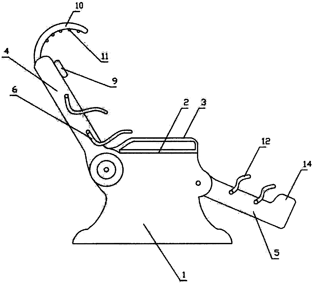 Safe treatment chair device for psychopaths