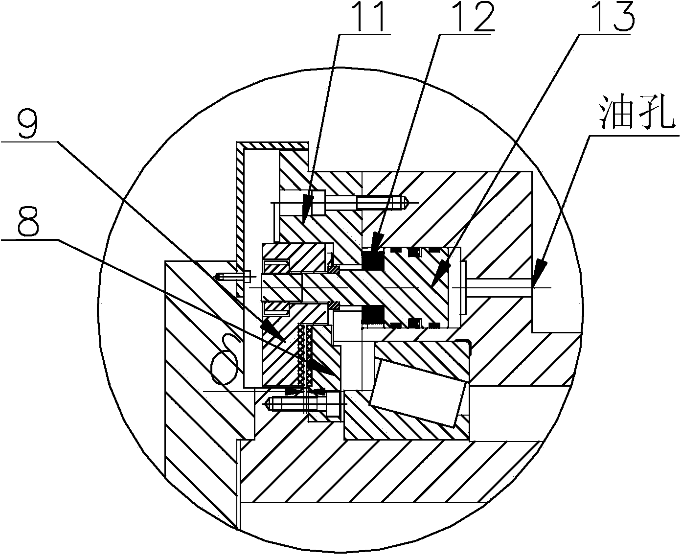 Axial locking mechanism of machine tool spindle