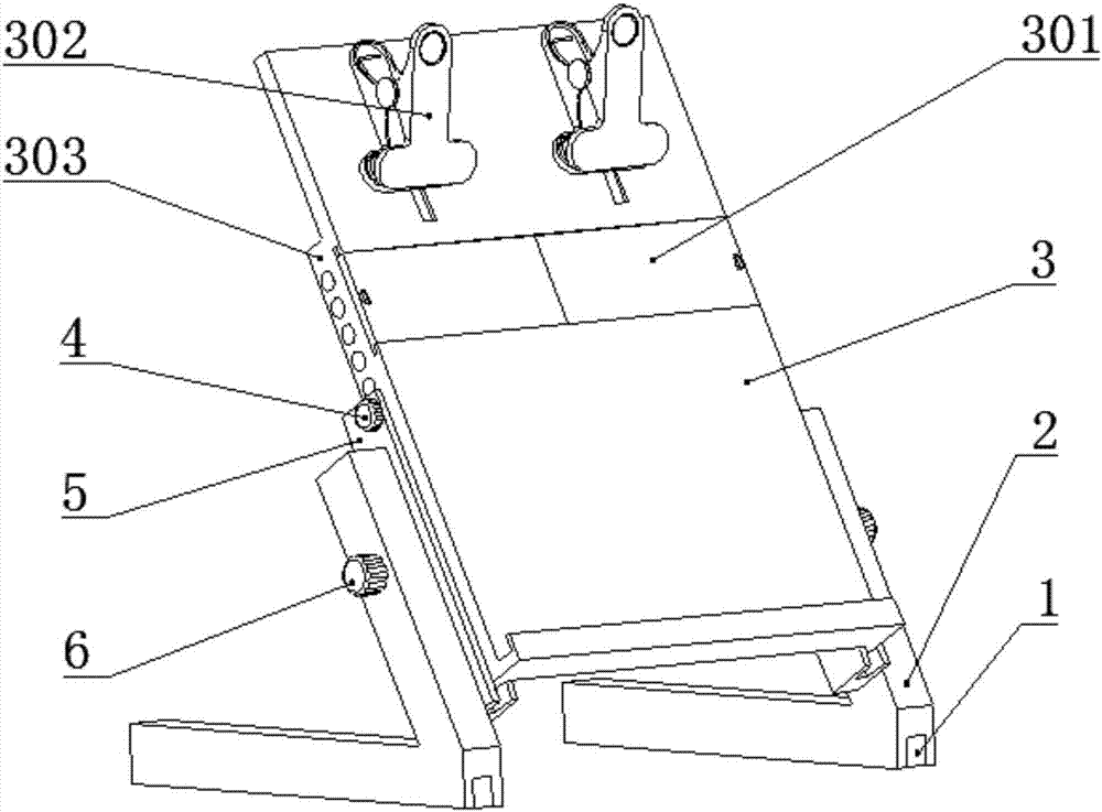 Reading frame capable of rotating at any angle and ascending and descending freely