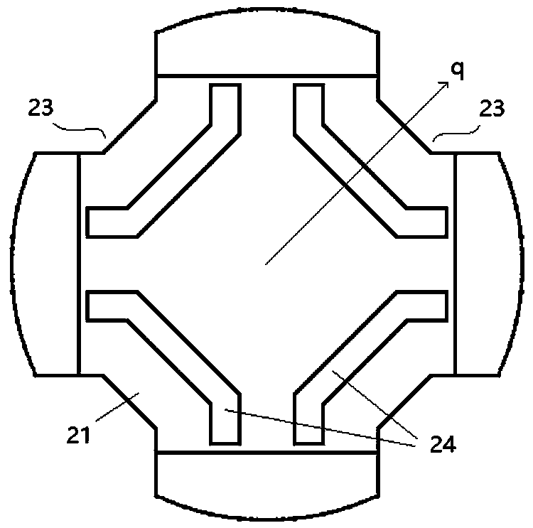 Permanent magnet synchronous motor rotor with air magnetic barrier