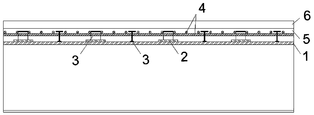 Combined strengthening structure adopting light-weight aggregate concrete for repairing cracked steel bridge deck