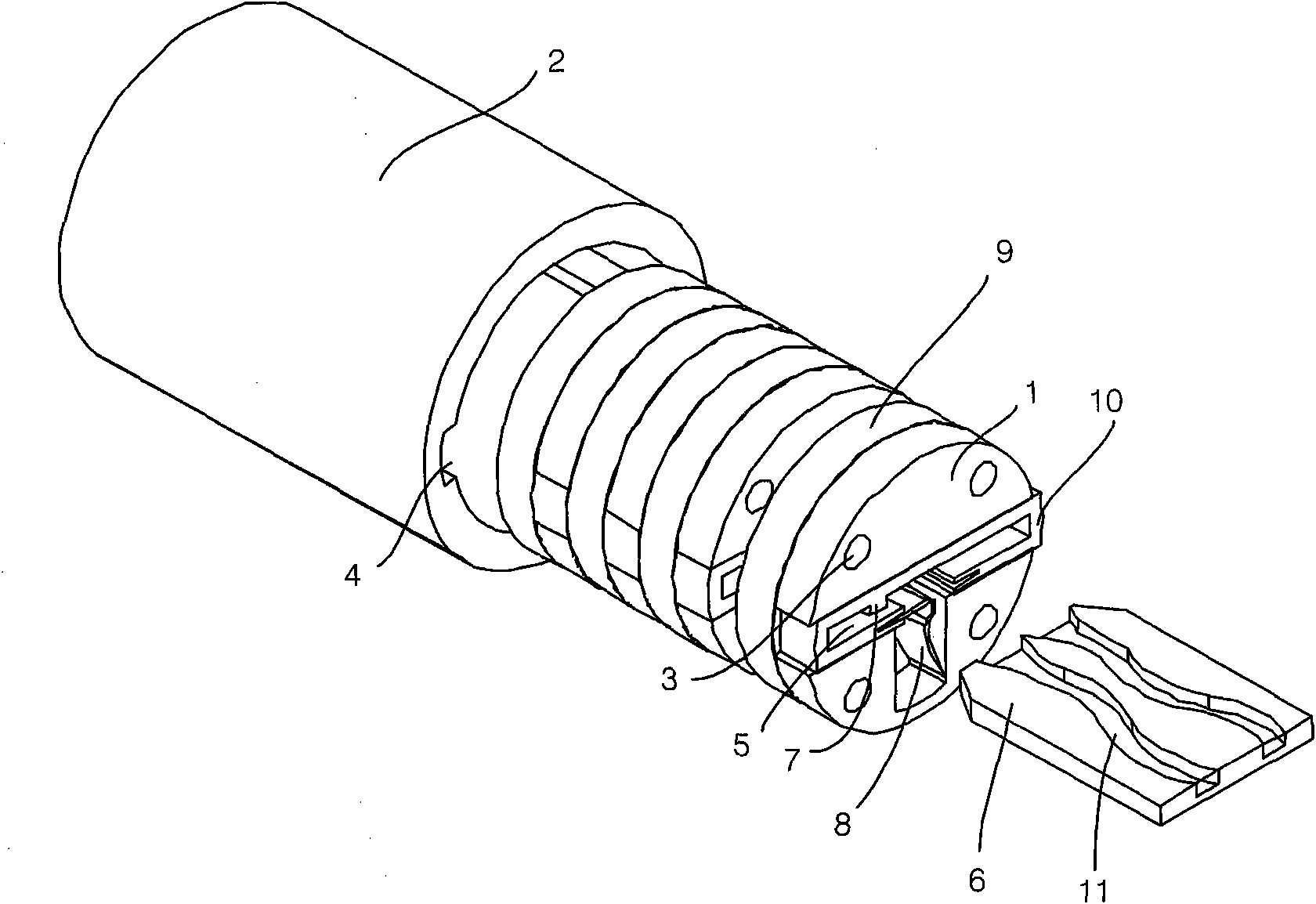 Flat key and locking machine