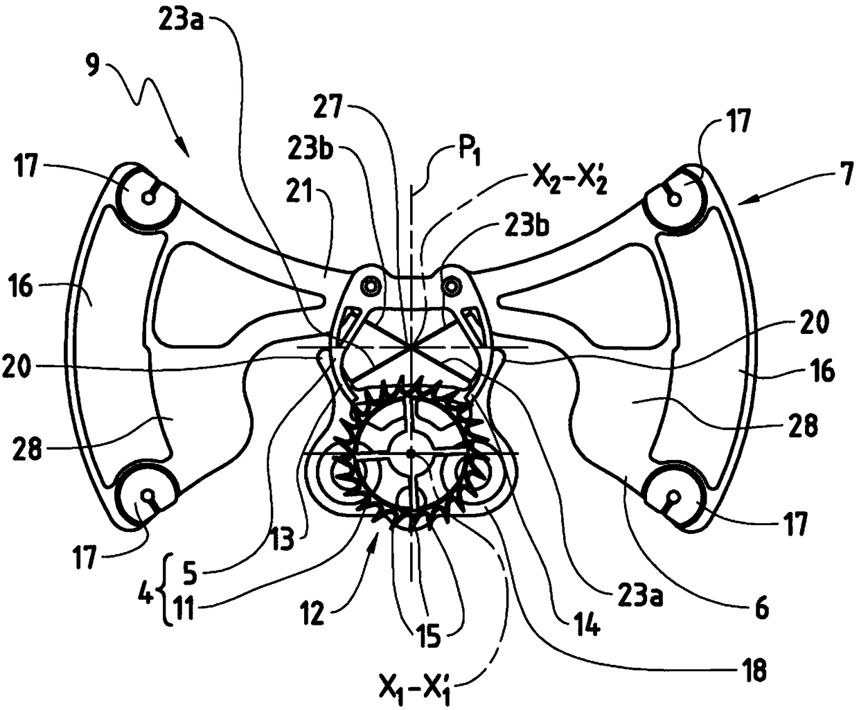 Mechanism for adjusting an average speed in a clock movement and clock movement