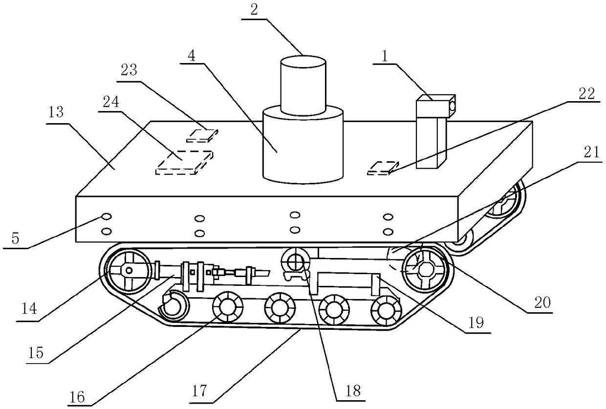 Steel rail wearing detecting device