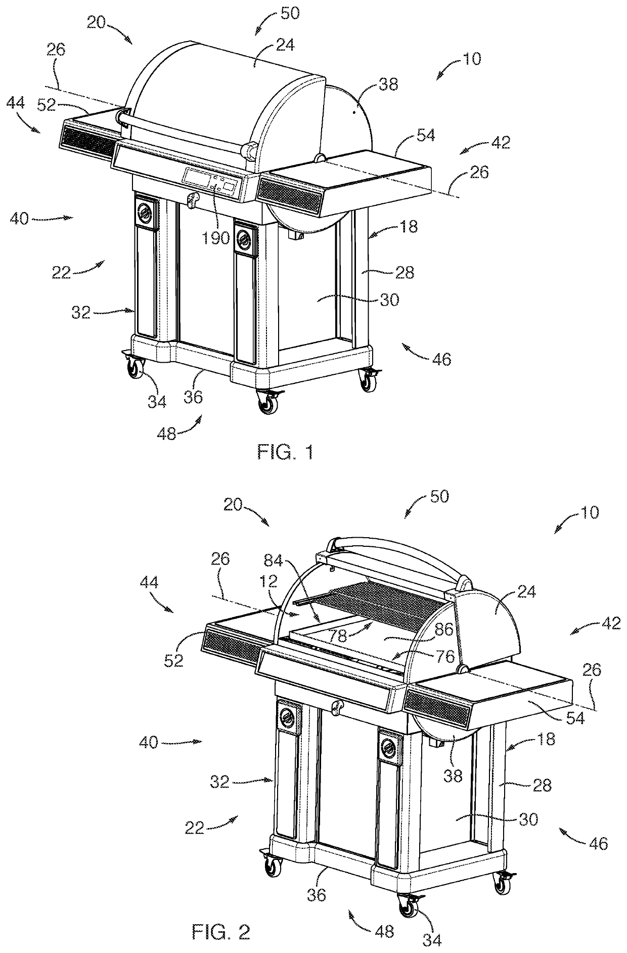 Outdoor cooking station for smoking food and method thereof