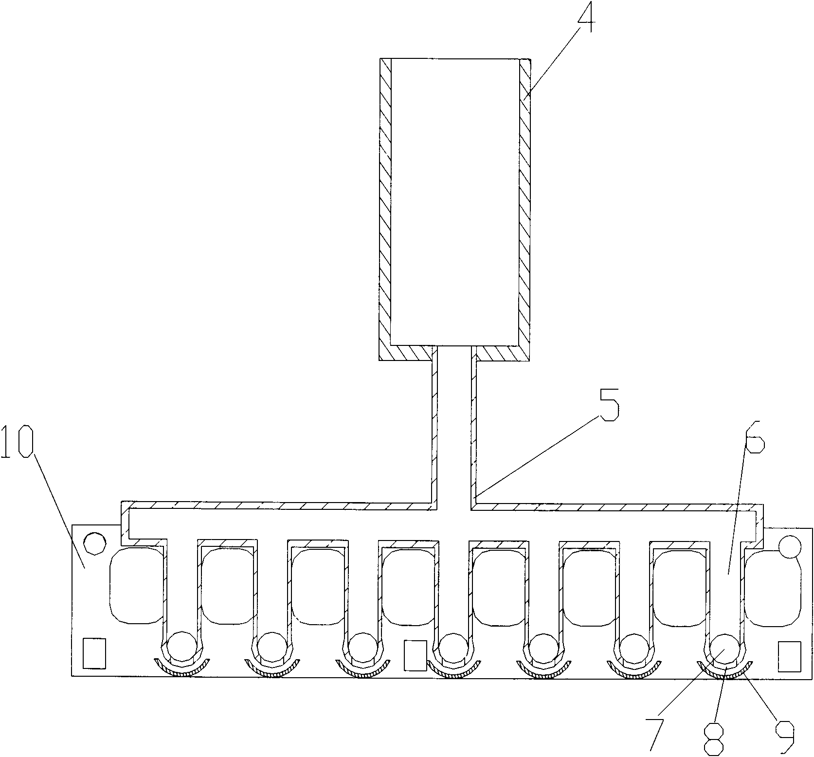 Oil-curtain-type frying machine