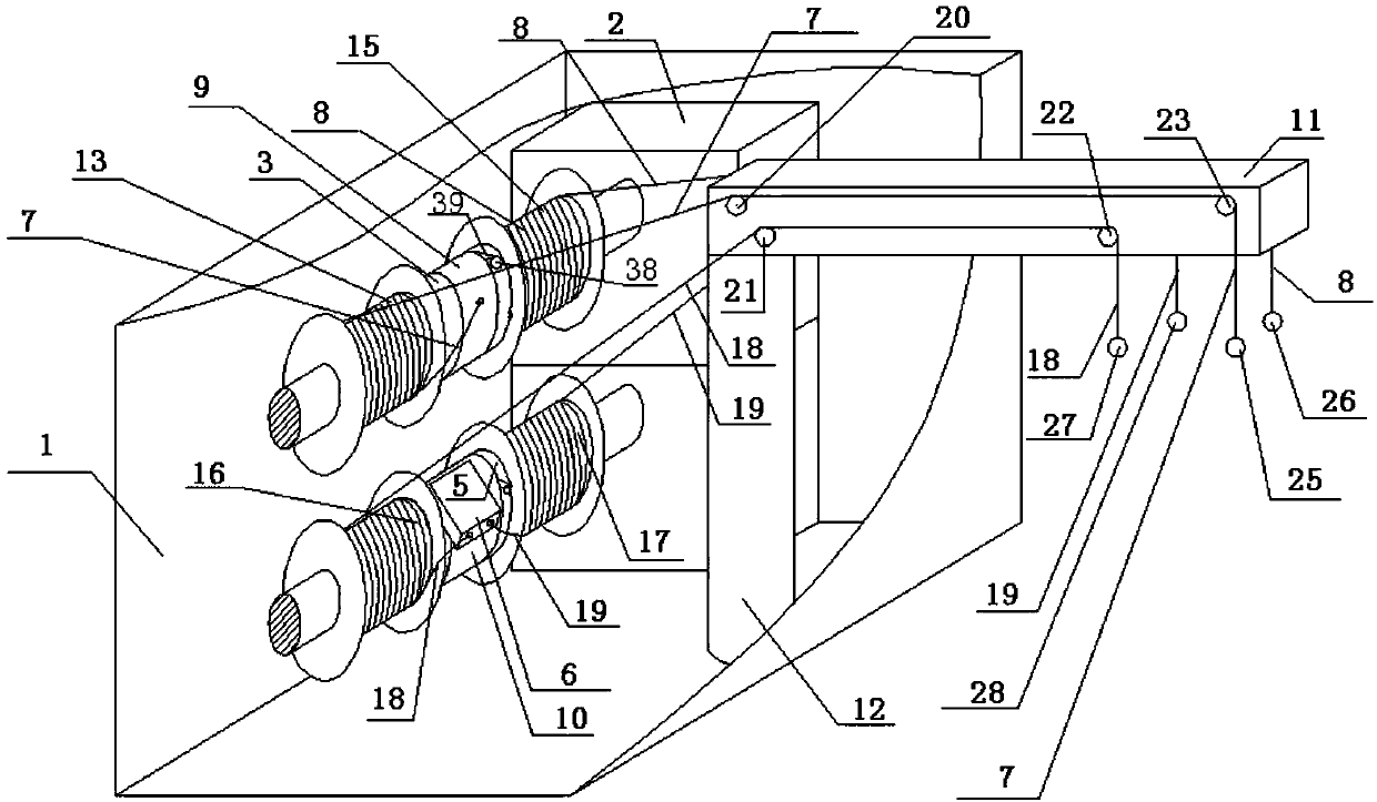 Building with multifunctional rope unwinding device