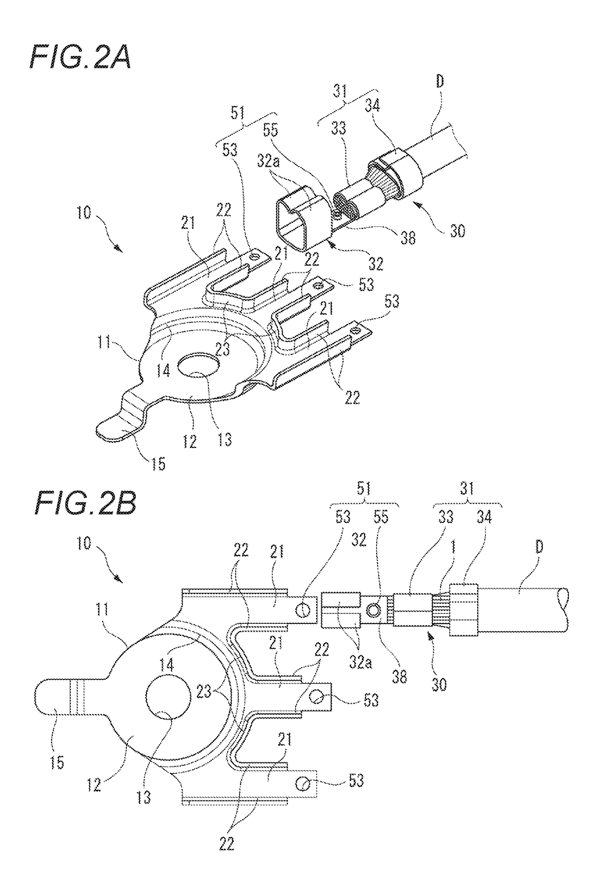 Connection structure for terminal fitting