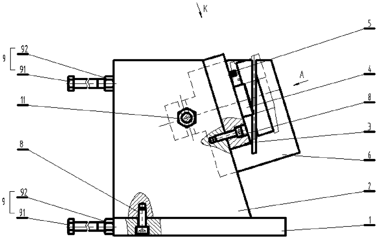 Clamp for sawing motor swash plate and production line