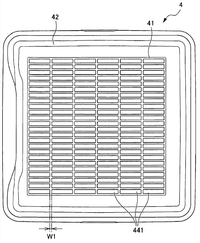 Liquid-permeable panel