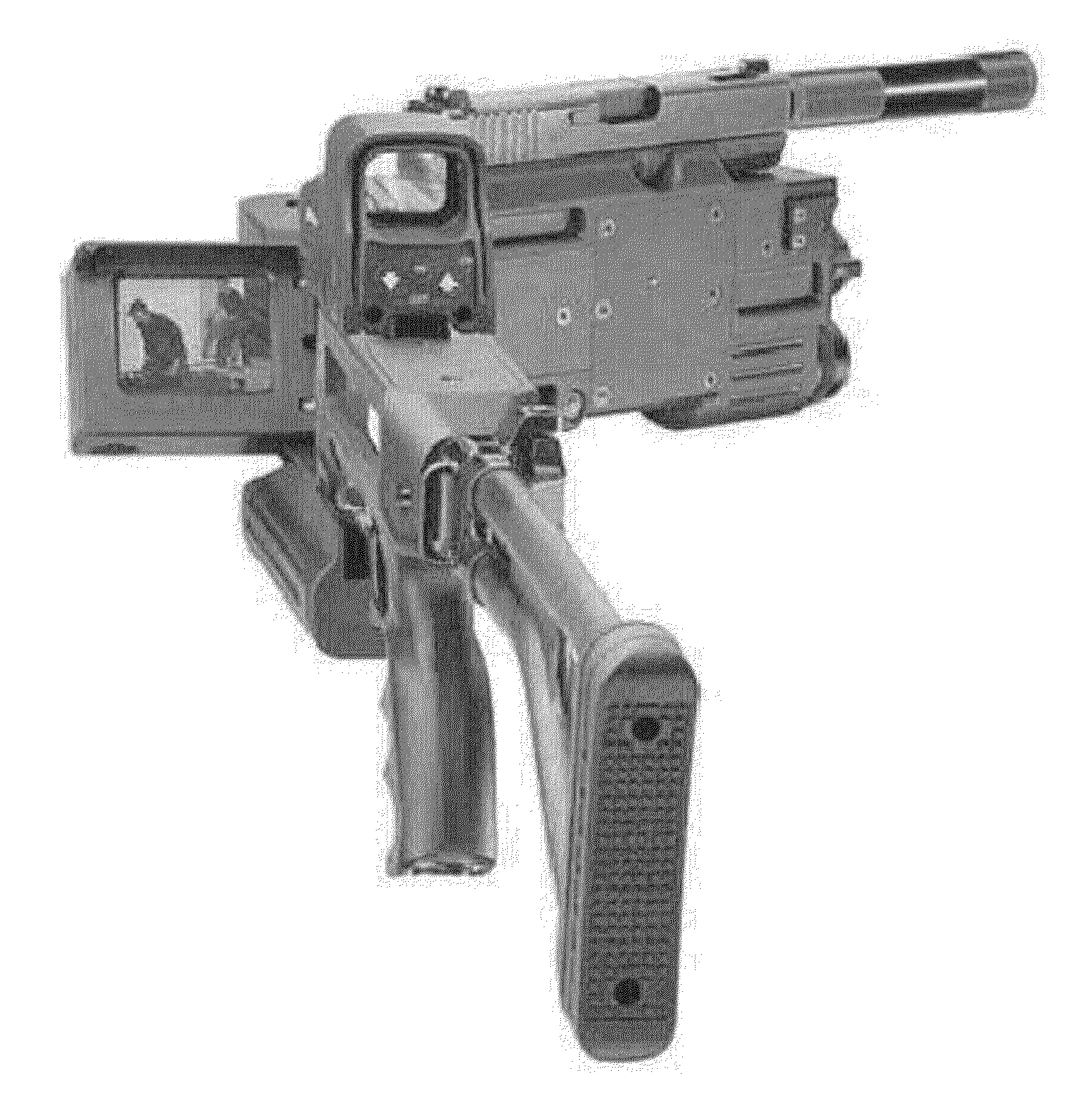 Bendable firearm having off-axis shoulder rest and sight