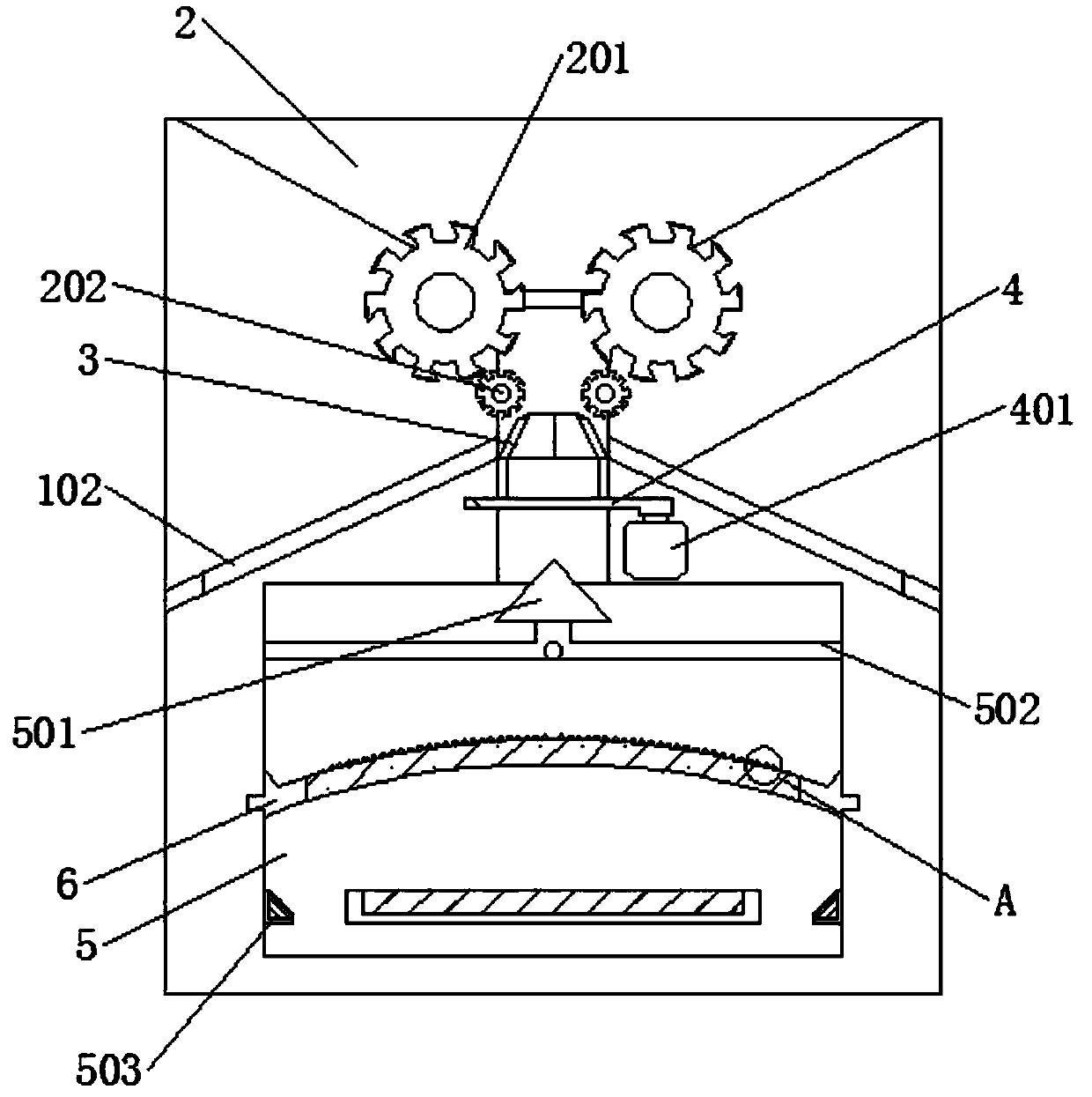 Meshing movement type semi-automatic slicing and drying device for traditional angelica dahurica medicines