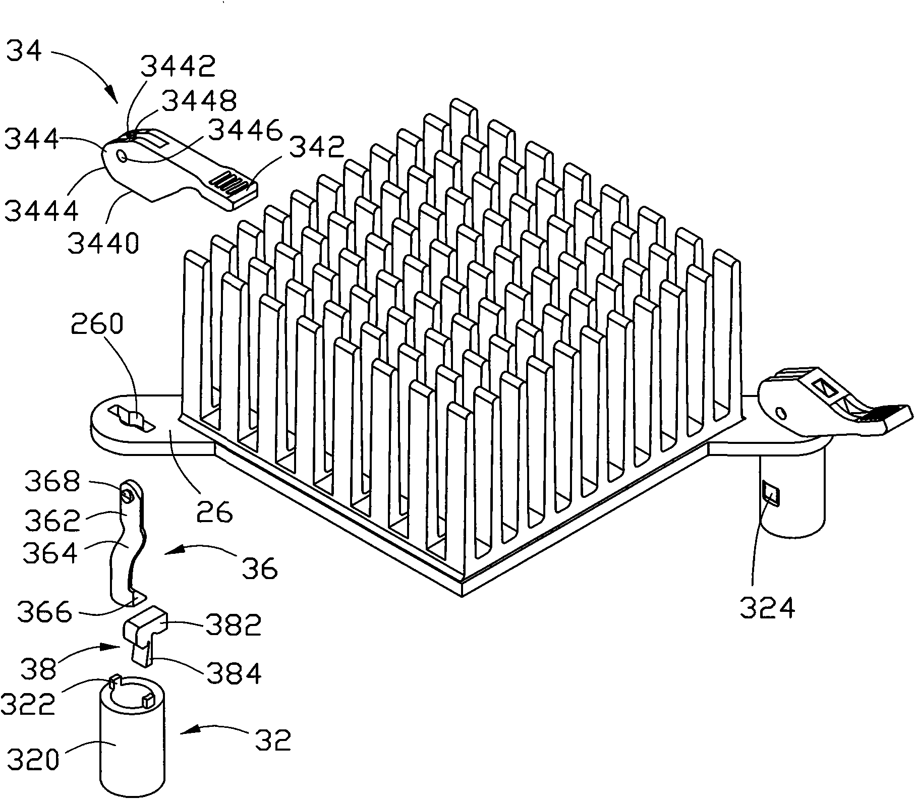 Heat dissipating combination