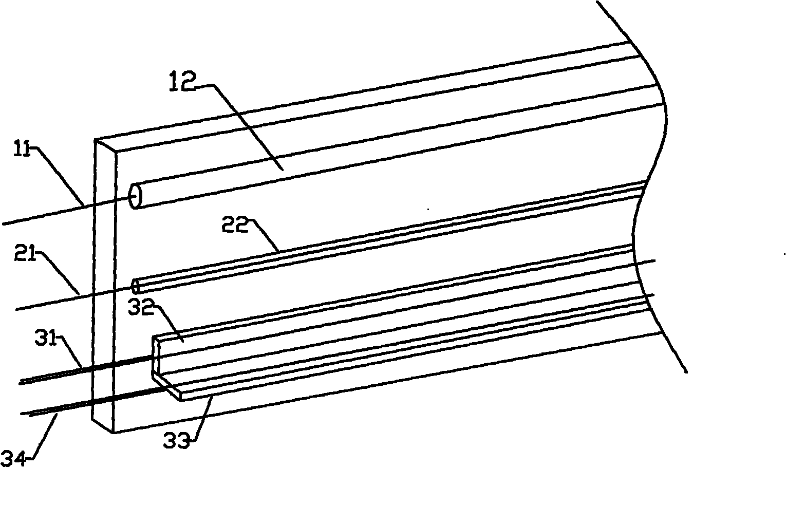 Composite fiber detection module and device