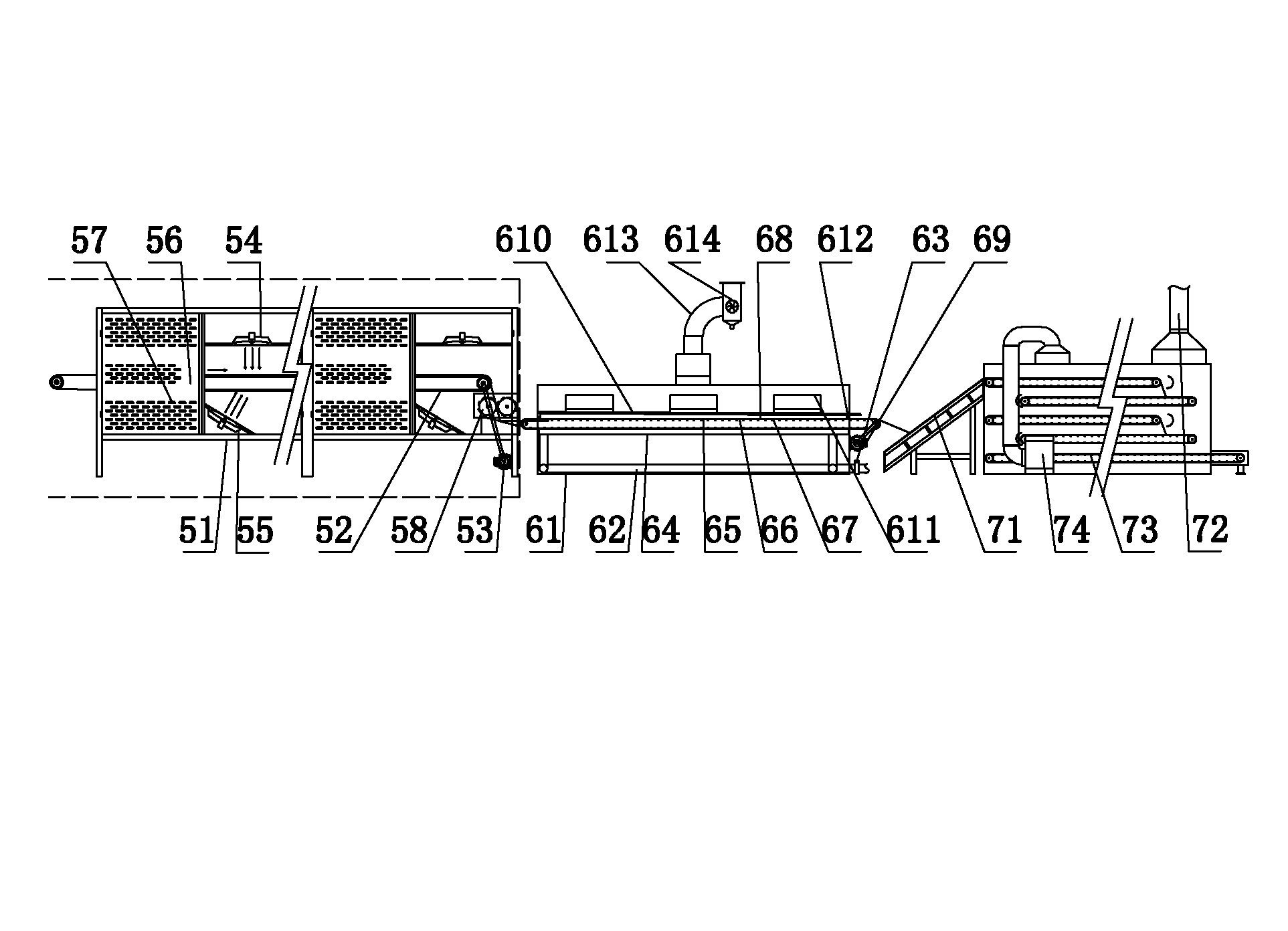 Novel sliced noodle production line