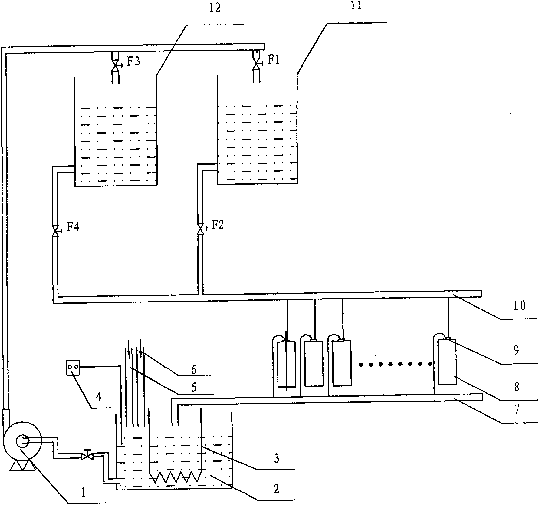 Battery formed acid loop method of lead acid battery