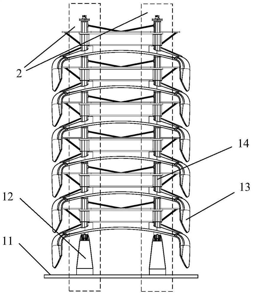 Multi-star compressing and separating device with concentrated compressing and controllable separating functions