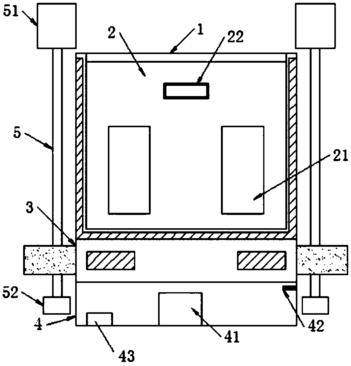 Ground-embedded waterproof optical cable cross-connecting box