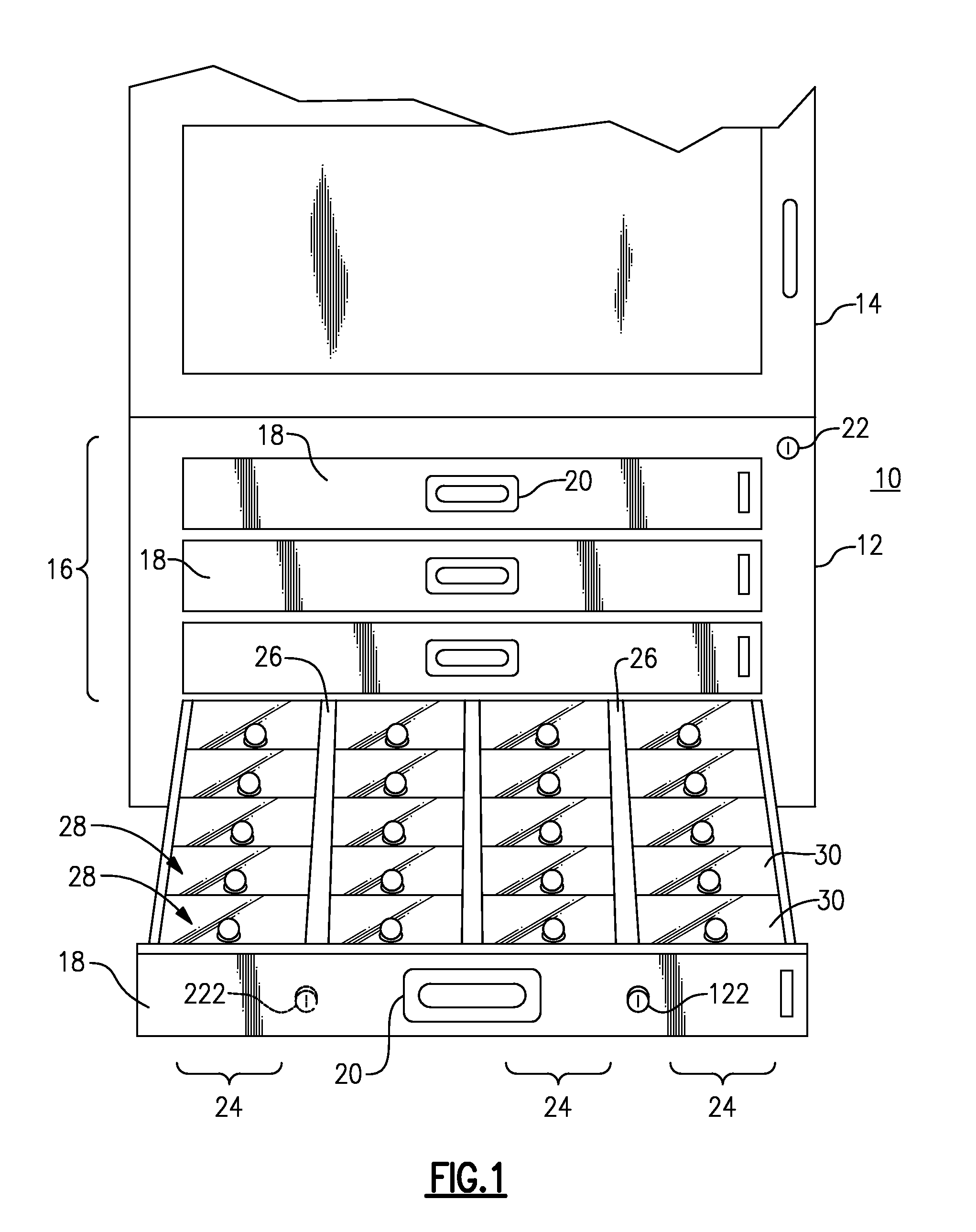 Locking Bin Drawer with Slide-out Trays for Medications Cabinet