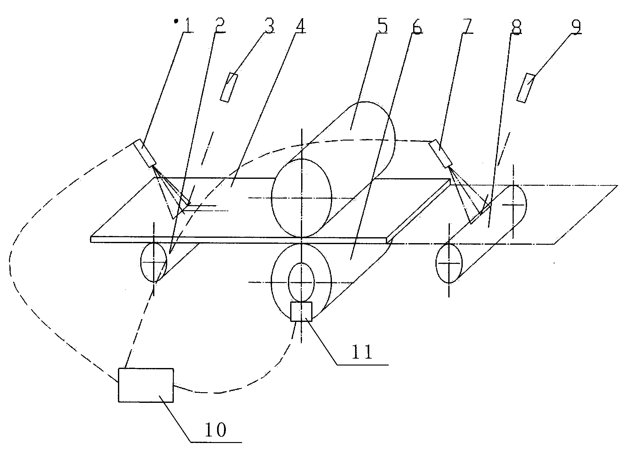 Online thickness measurement and control method for metal alloy sheet strip hot rolling mill