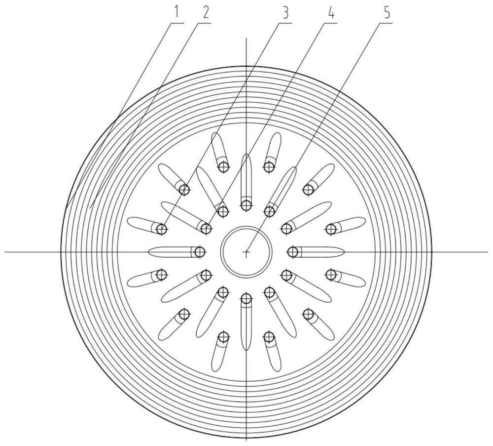 Reducing ring rib water-cooling type surface combustion gas appliance