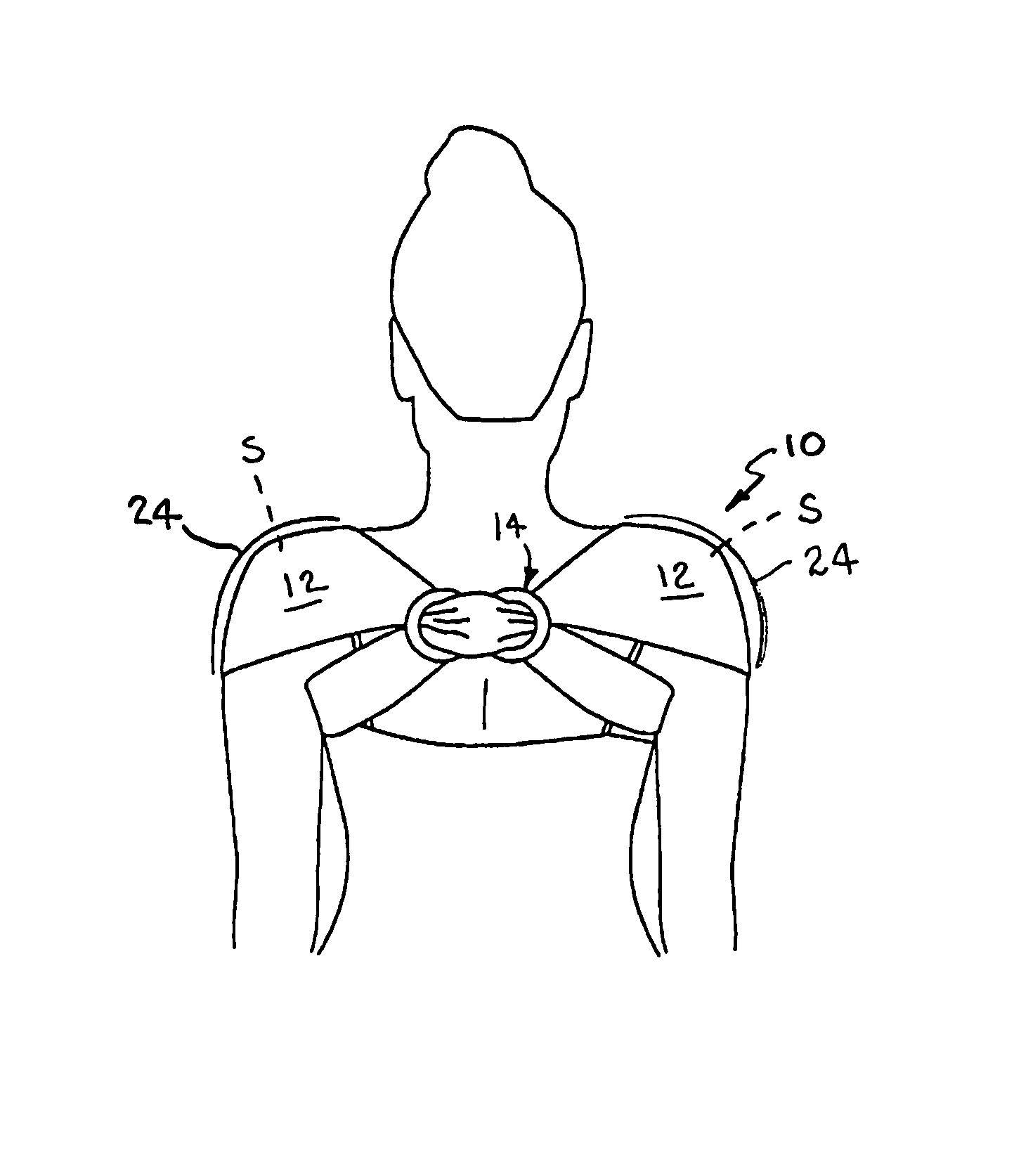 Elastic shoulder support device for training mind and muscles for proper posture