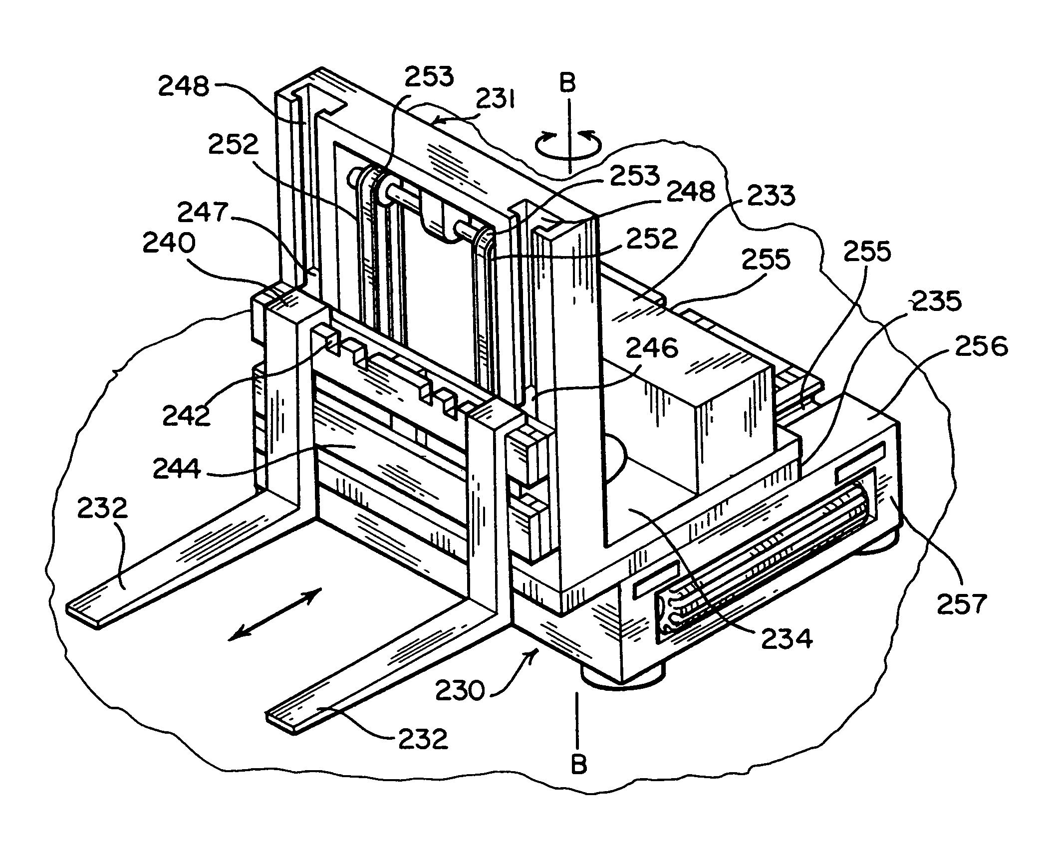 Automated material handling system with motorized transfer vehicles