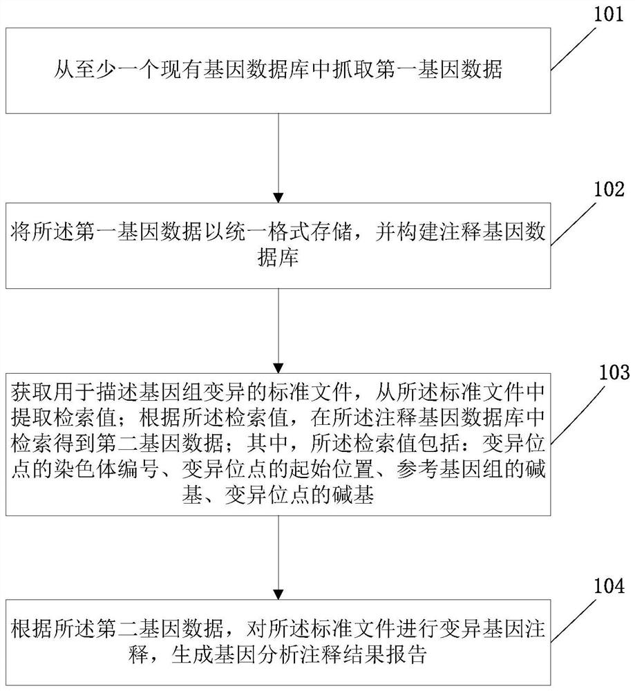 A gene analysis annotation method and device