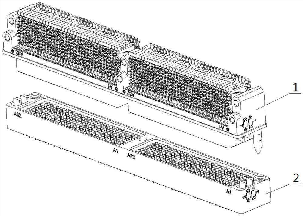 Reinforced ultrahigh-speed high-density high-reliability connector