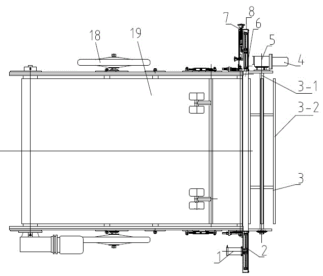 Feeding cutting device and orderly vegetable harvesting machine with same