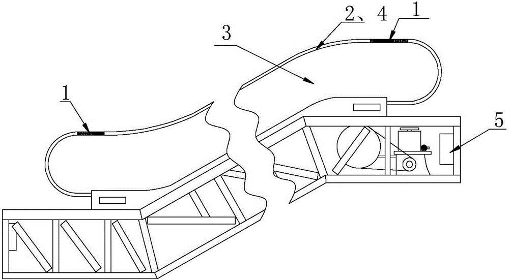 Escalator or moving sidewalk with hand strap pressure detection function