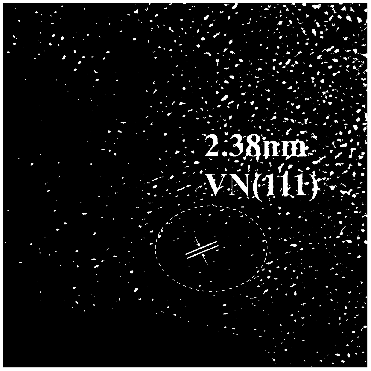 Carbon tube supported ultra-small VN hydrogen production electrocatalyst, synthesis method and application