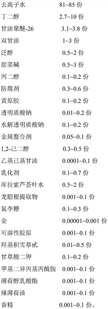 Repair base liquid for cool and refreshing mask and preparation method of repair base liquid