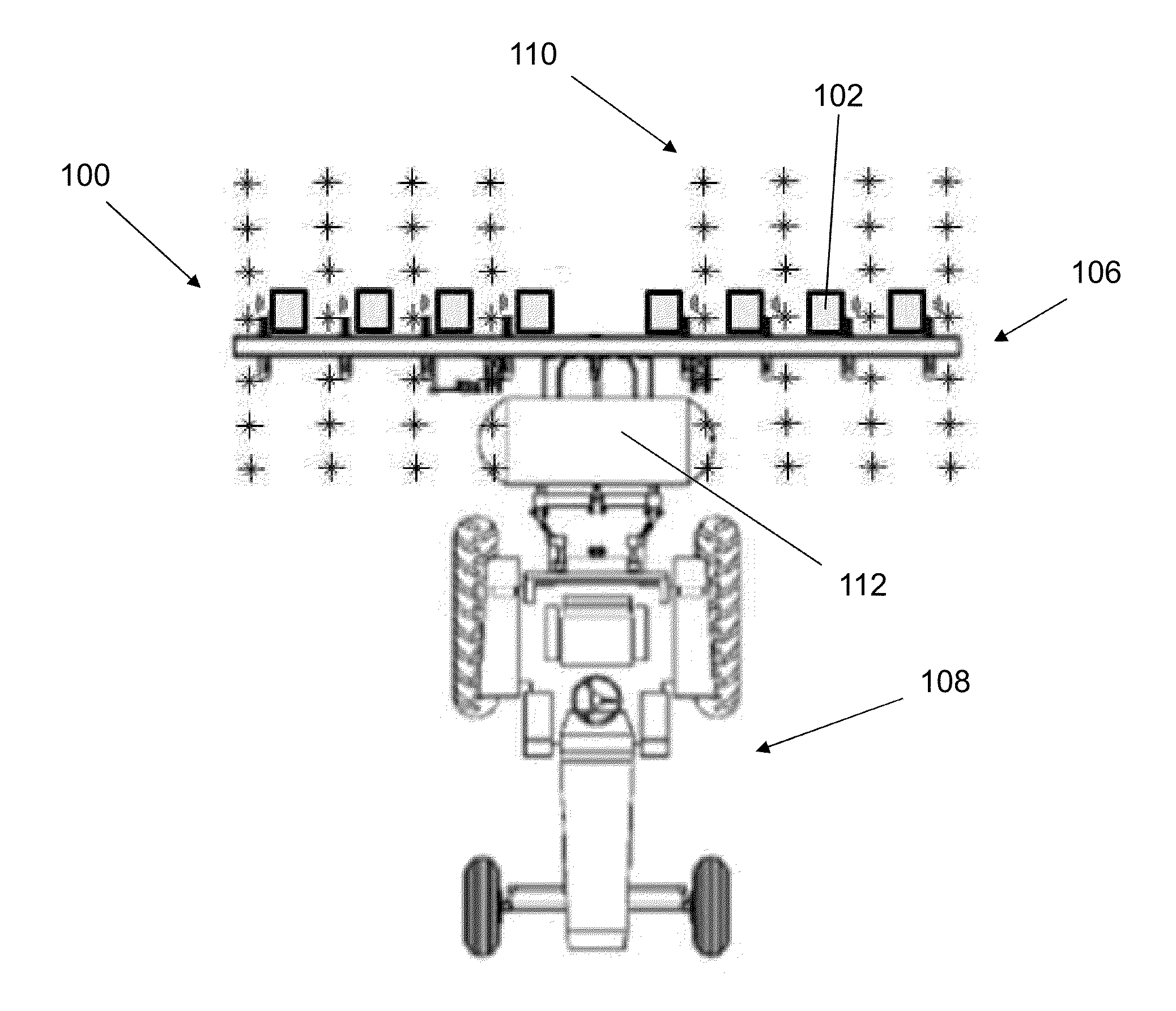 Large scale method for dispensing grains of pollen