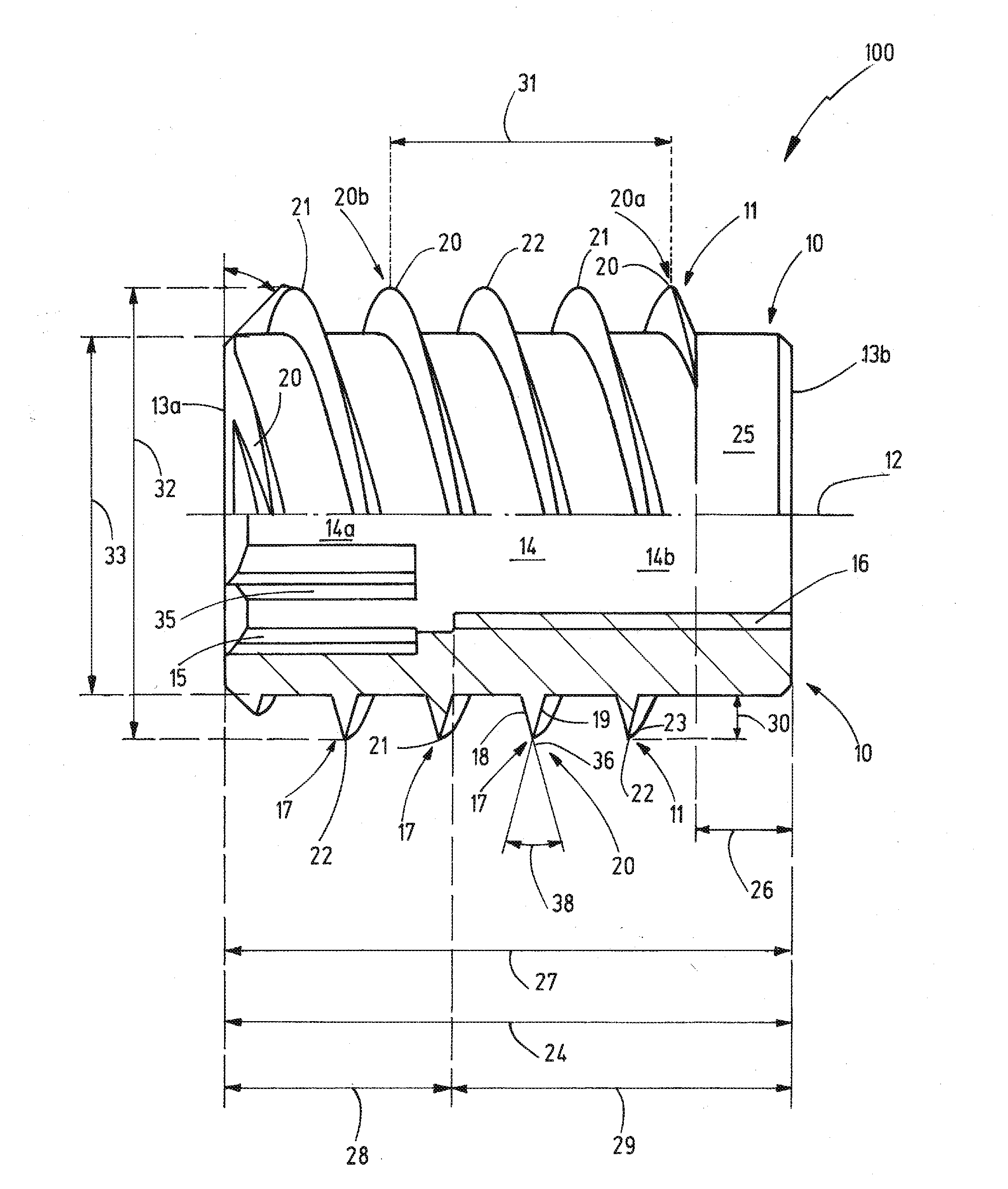 Threaded sleeve