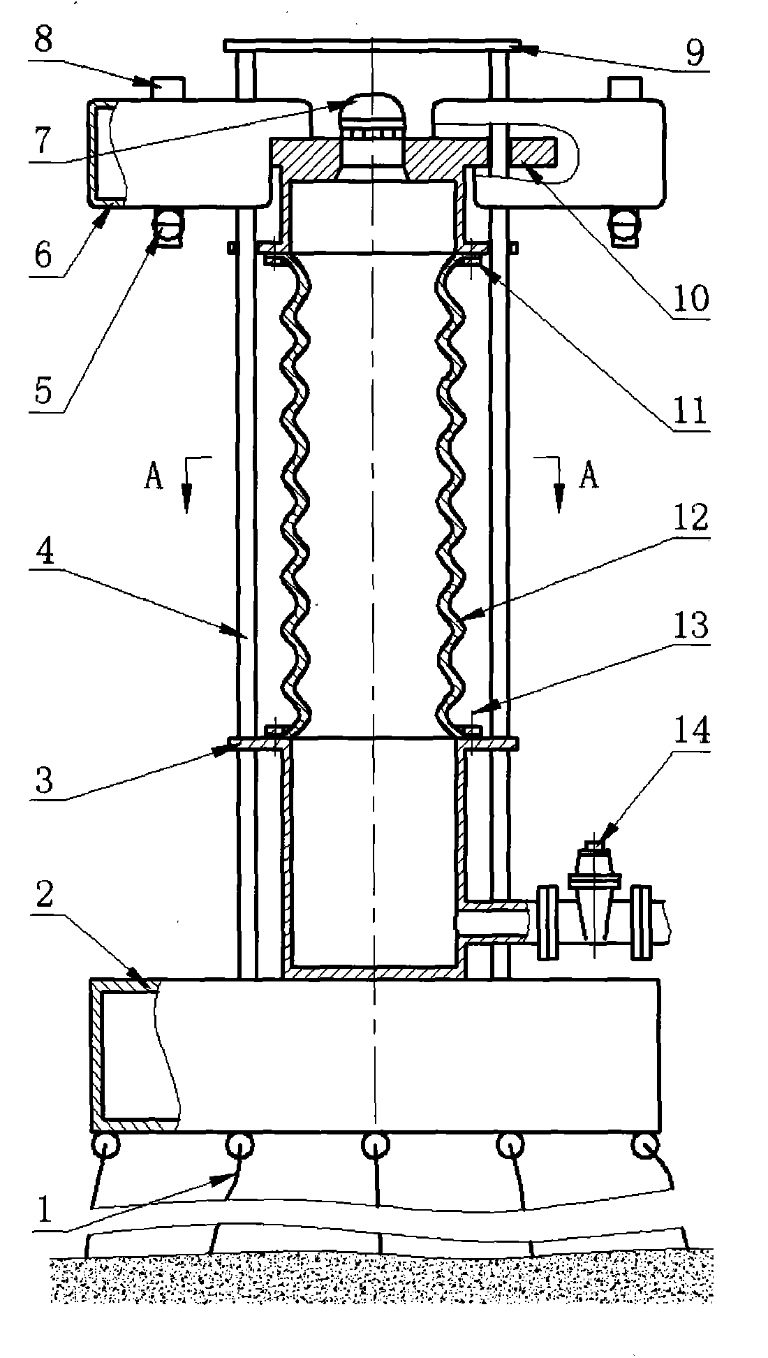 Flexible telescopic cylinder ocean tide water pumping device