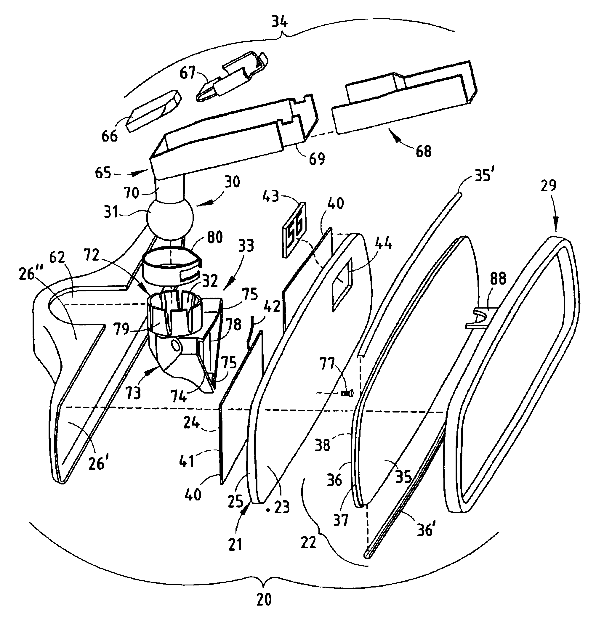 Rearview mirror with integrated frame