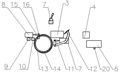 Air-cut brake device for agricultural vehicle