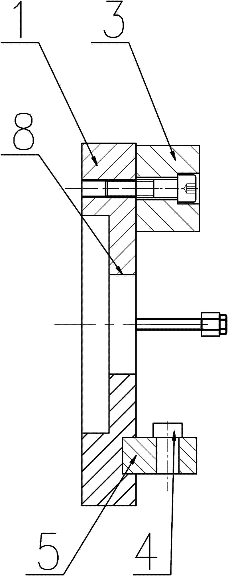 Tool and method for processing bearing pedestal by using lathe