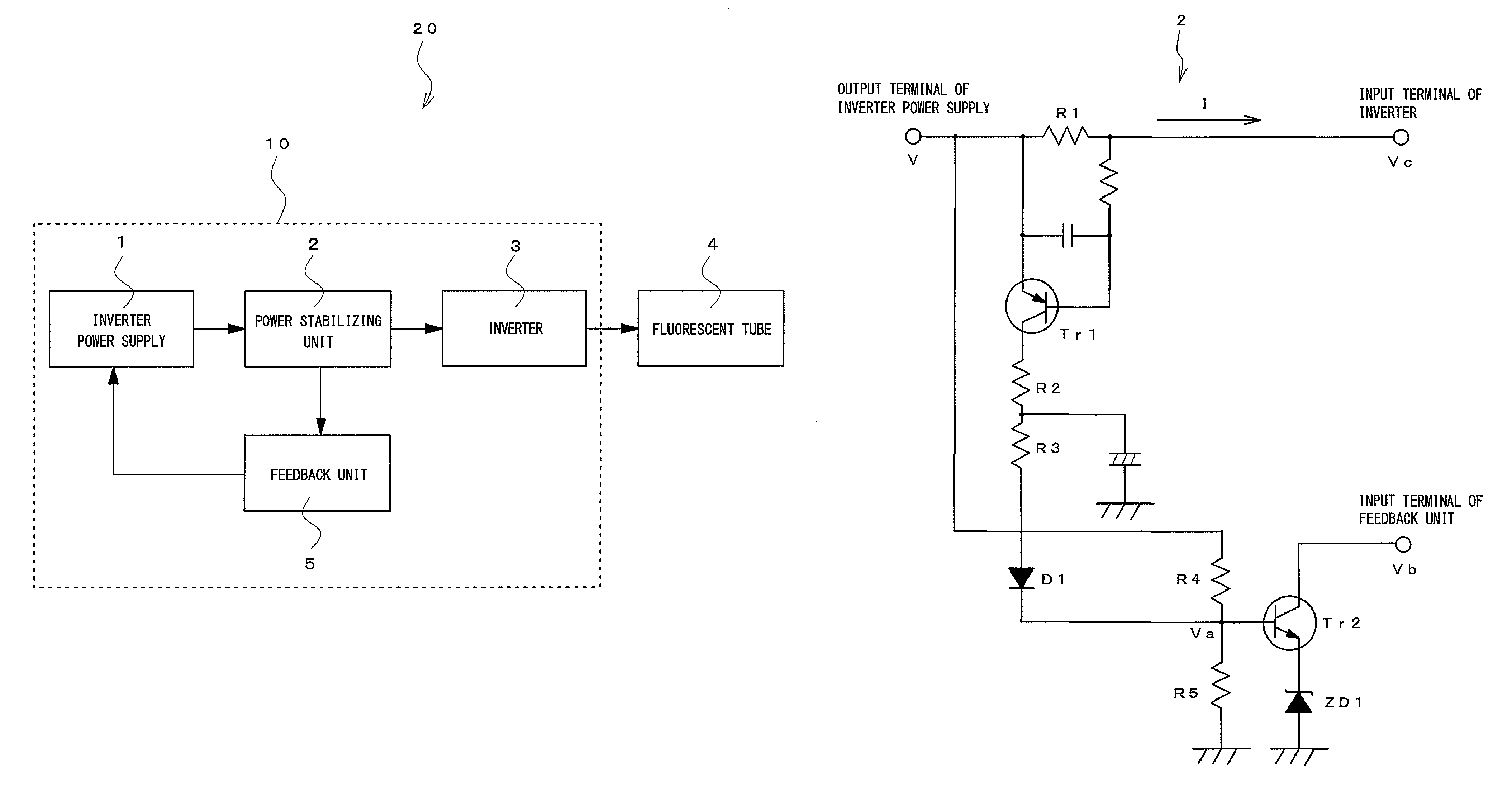 Fluorescent tube power supply and backlight