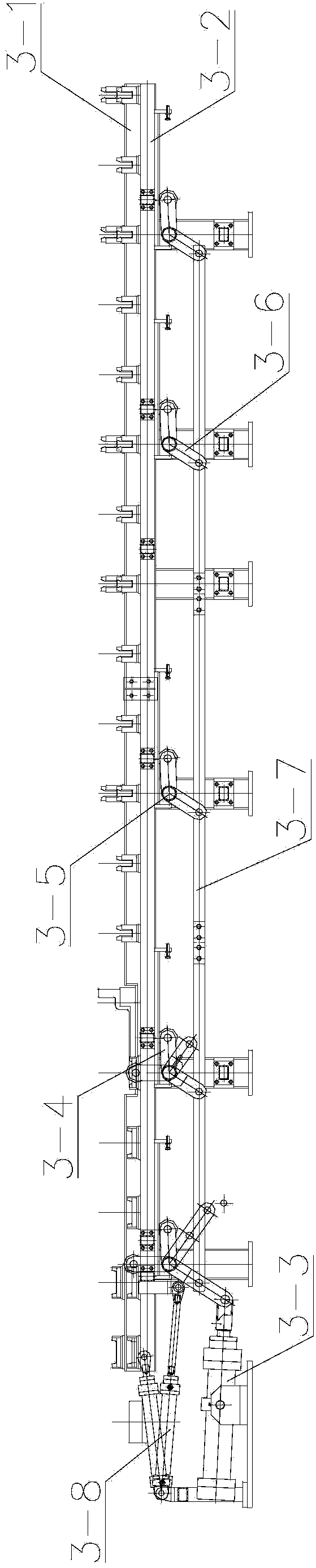 Blank conveying system for automatic elevator guide rail machining production line