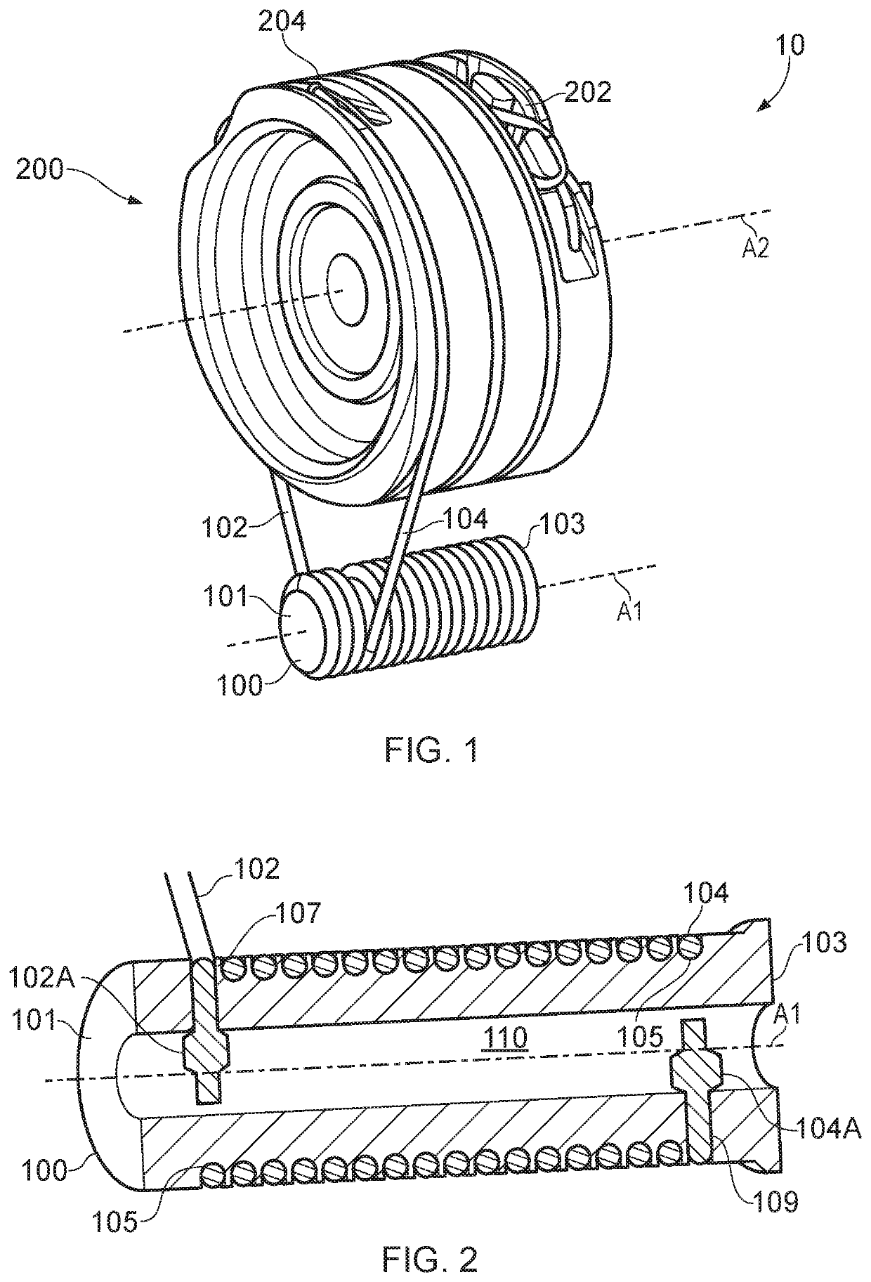Pulley and cable arrangement