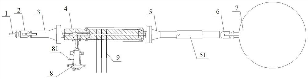 Adjustable low-pressure ignition experiment system for researching sub-super mixed flow