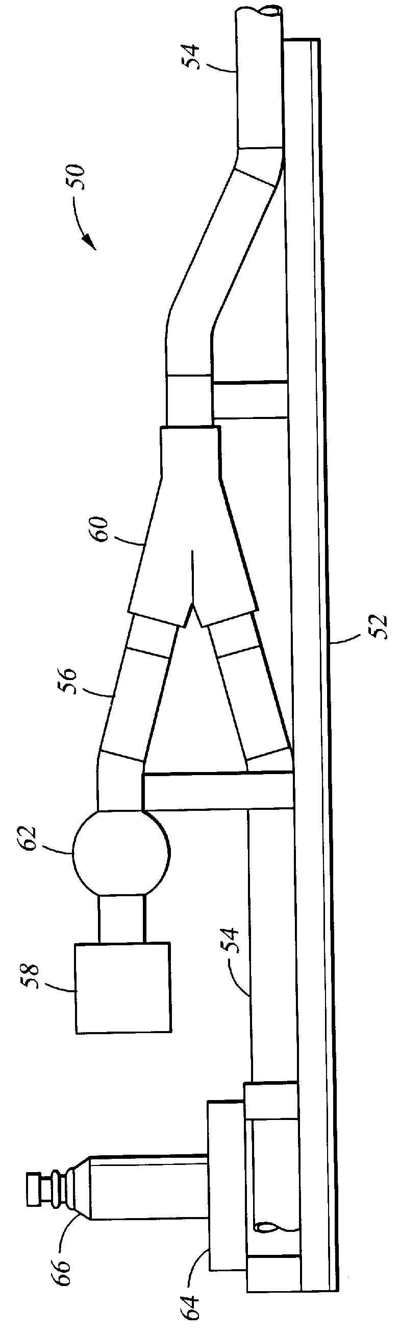 Rotating porch for subsea branch and termination pipeline connections