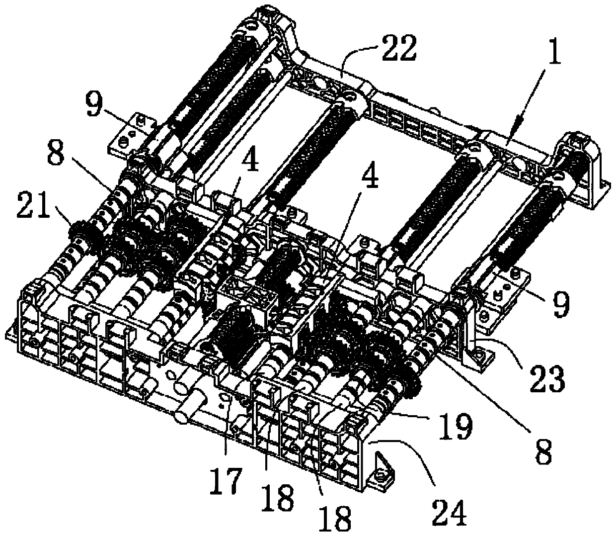 Multi-frequency electric modulation antenna long-distance transmission switching and self-locking device