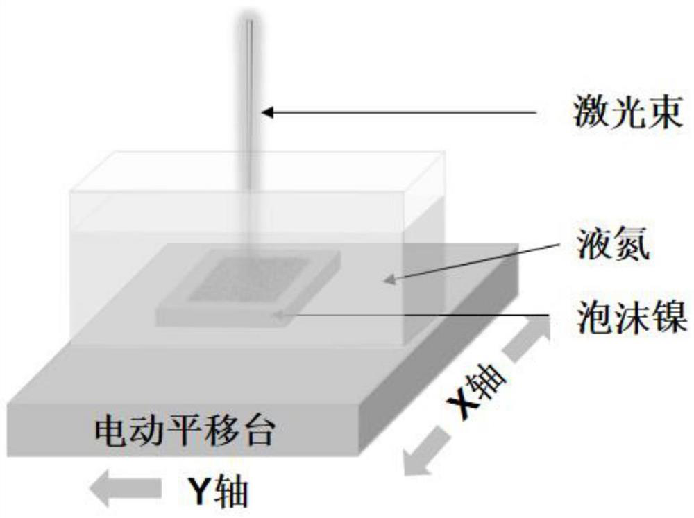 Method for preparing catalytic electrode rich in crystal defects through pulse laser direct writing in liquid nitrogen environment